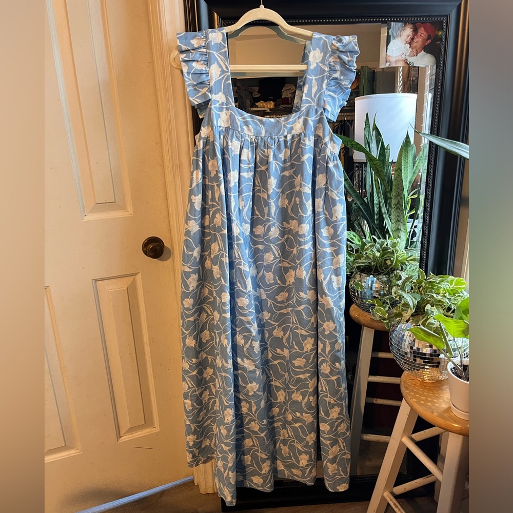 A New Day Linen Floral Maxi Dress